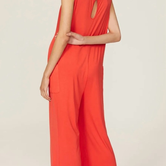 Emilia George hazel Orange Sleeveless maternity Jumpsuit xl - Picture 3 of 4